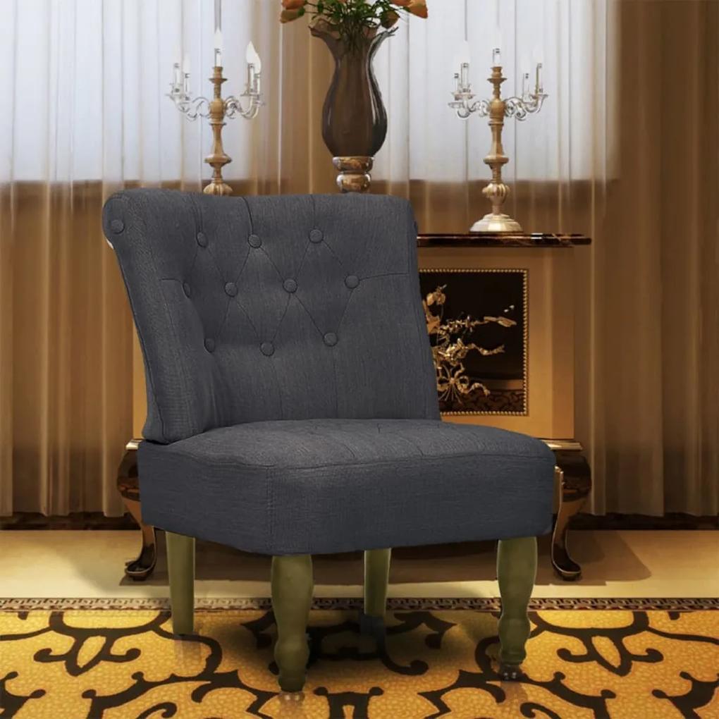 Cadeira francesa tecido cinzento