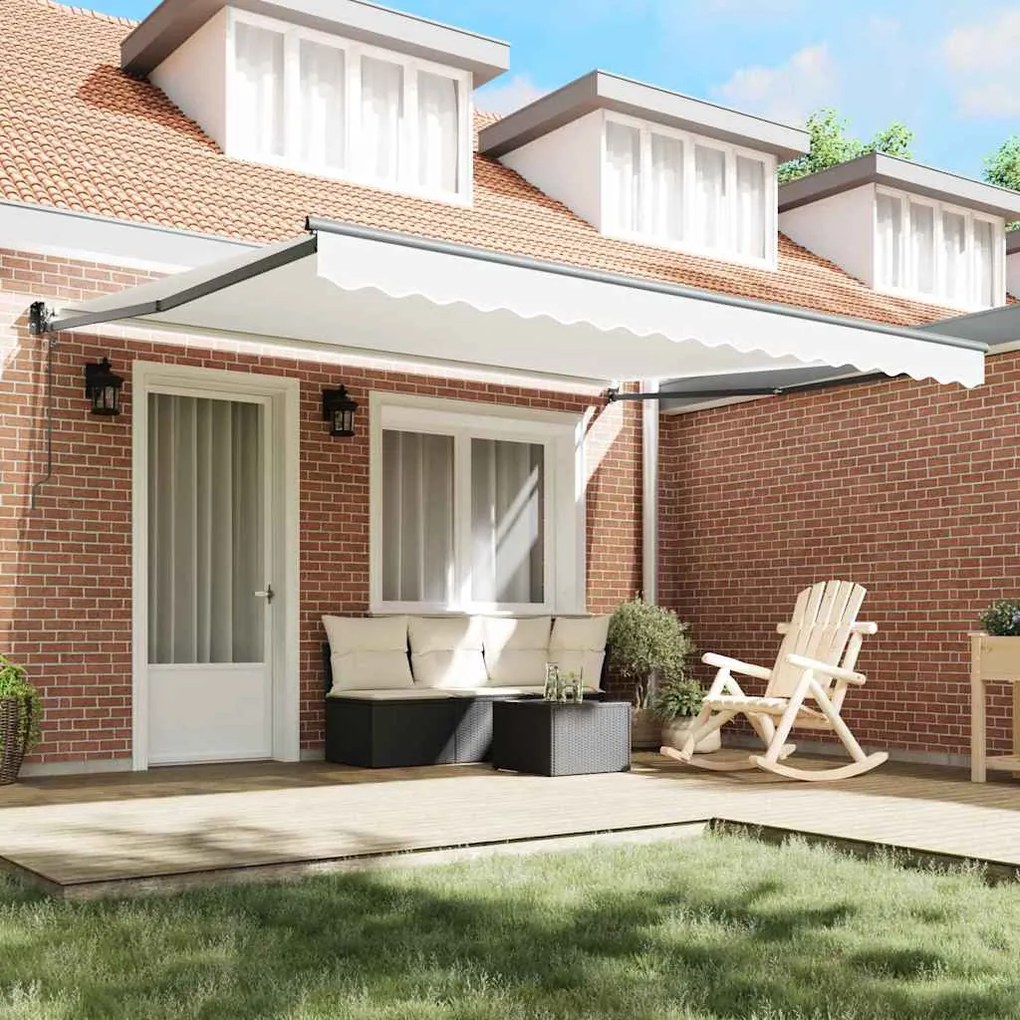 Toldo Retrátil Automático vidaXL Branco 400x300 cm