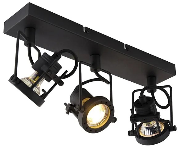 Foco inteligente preto 3 luzes incl. Wifi GU10 - Suplux