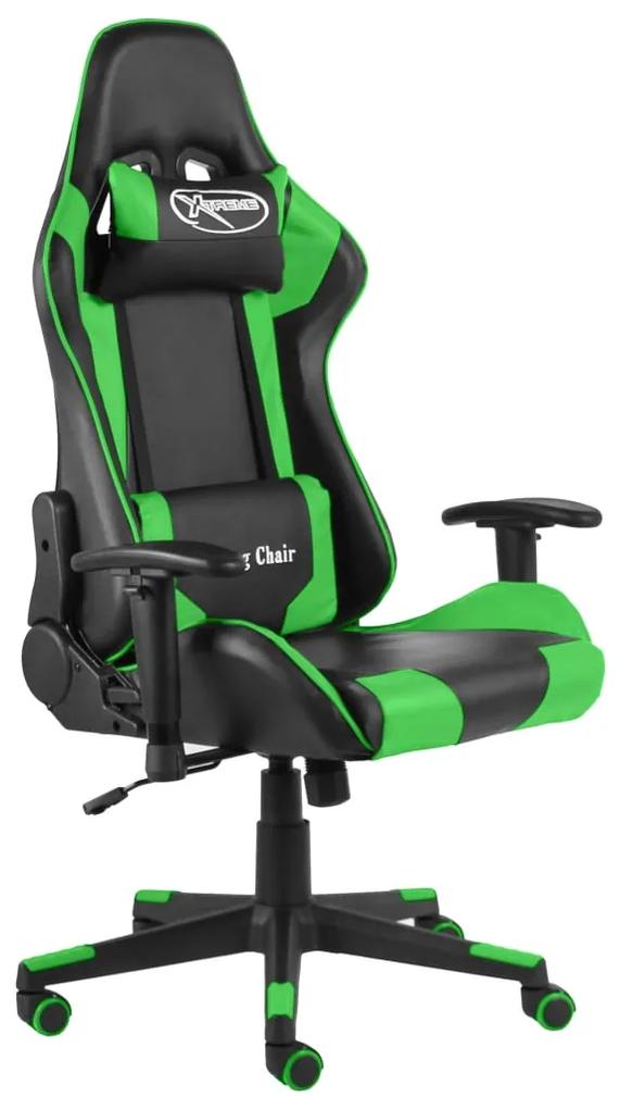Cadeira de Gaming Giratória Pvc Verde