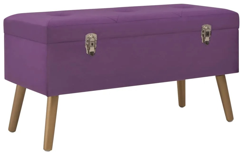 329931 vidaXL Banco com compartimento de arrumação 80 cm veludo roxo