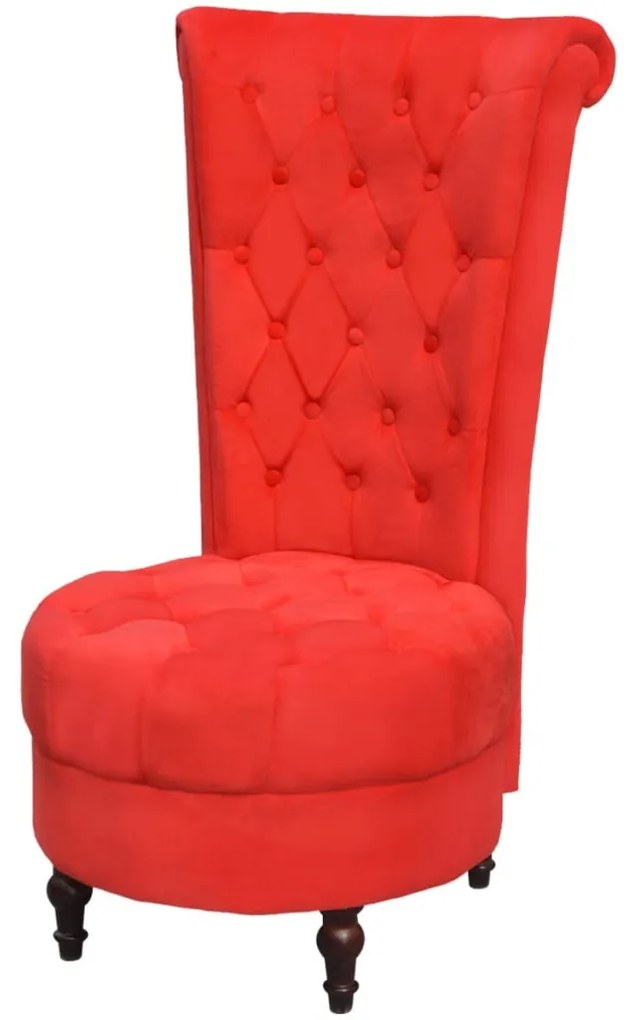 vidaXL Poltrona com costas altas vermelho