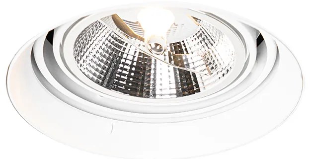 Foco embutido moderno branco GU10 AR111 redondo sem moldura - Oneon Moderno