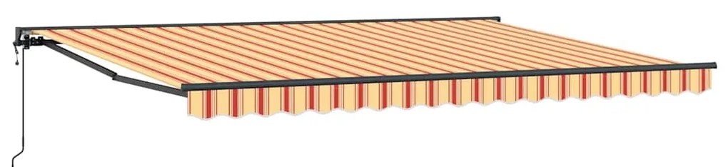 Toldo Retrátil Manual Amarelo e Laranja 450x300 cm