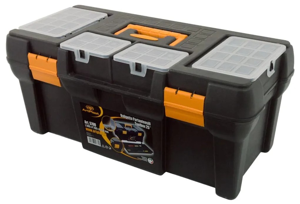 151839 vidaXL Caixa de ferramentas 580x280x250 mm PP