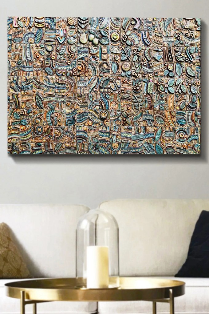 Pintura Decorativa em Tela 390474070 – Multicolor – 70 x 100 cm