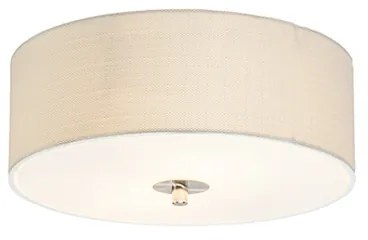 Candeeiro de tecto rústico branco 30 cm - DRUM Jute Country / Rústico,Moderno