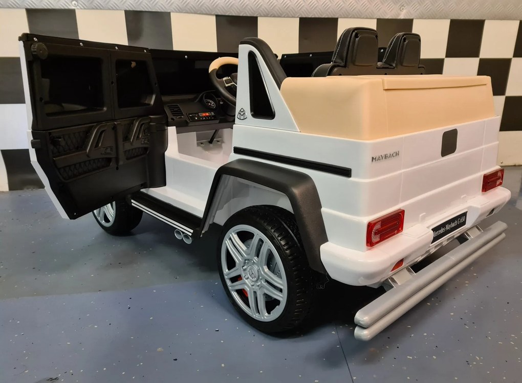 Carro infantil a bateria Mercedes Maybach G650 12V 1 pessoa branca