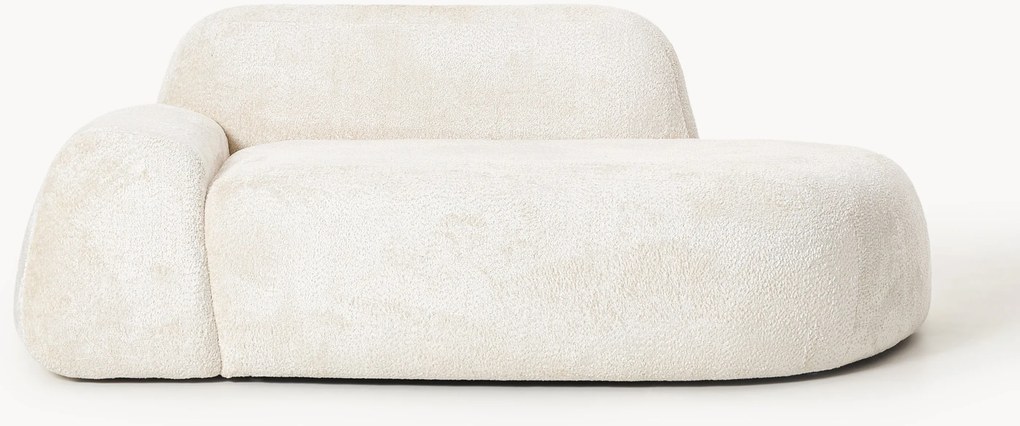 Chaise longue em teddy-bouclé Wolke (2 lugares)
