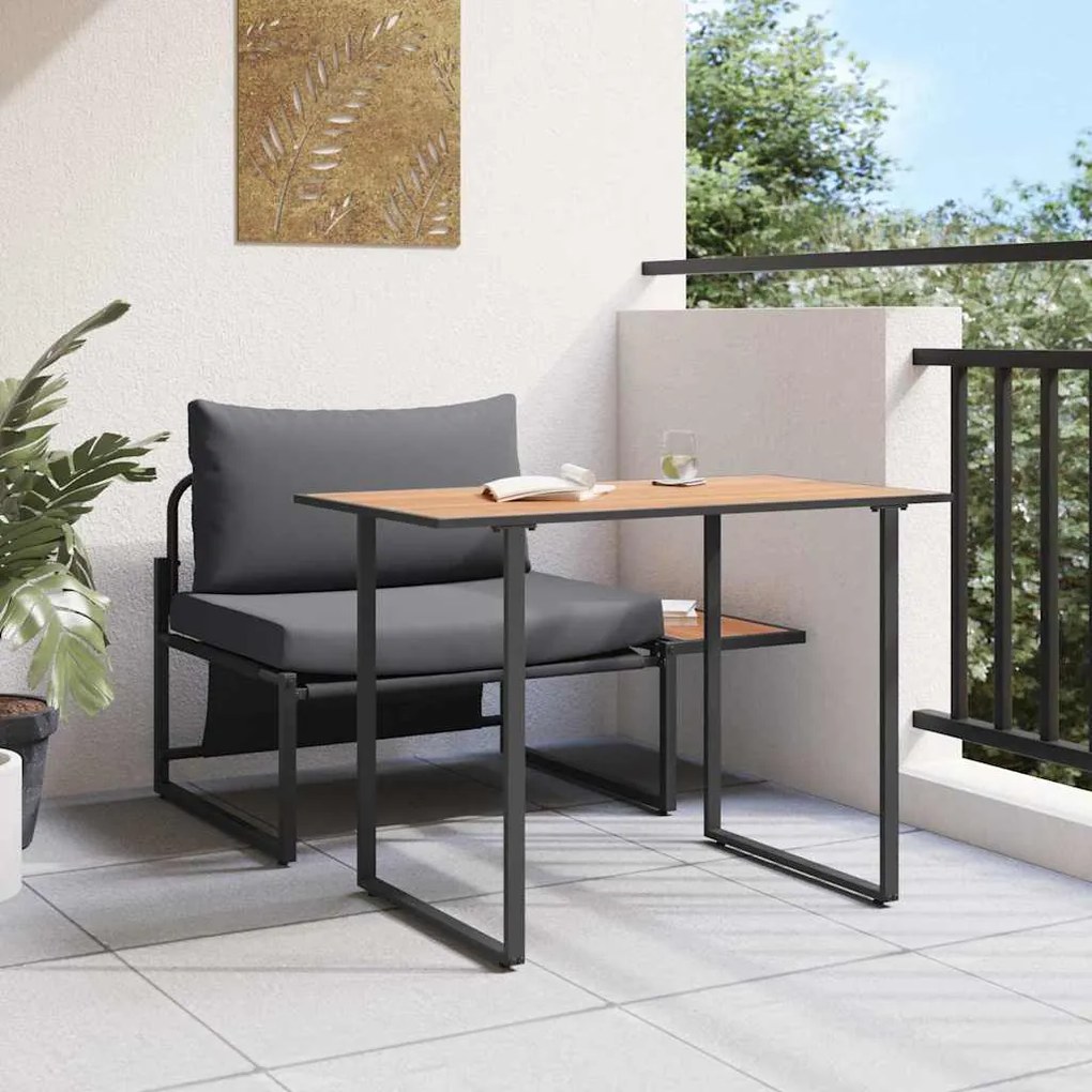 Conjunto de Jantar para Jardim de 2 Peças com Assento Único e Almofada