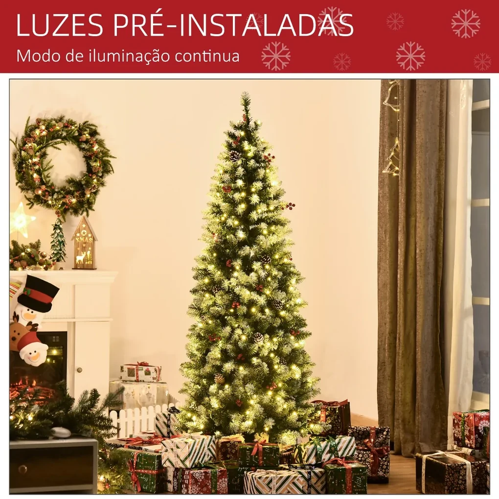 Árvore de natal pequena artificial ø40x90cm com luzes led 11