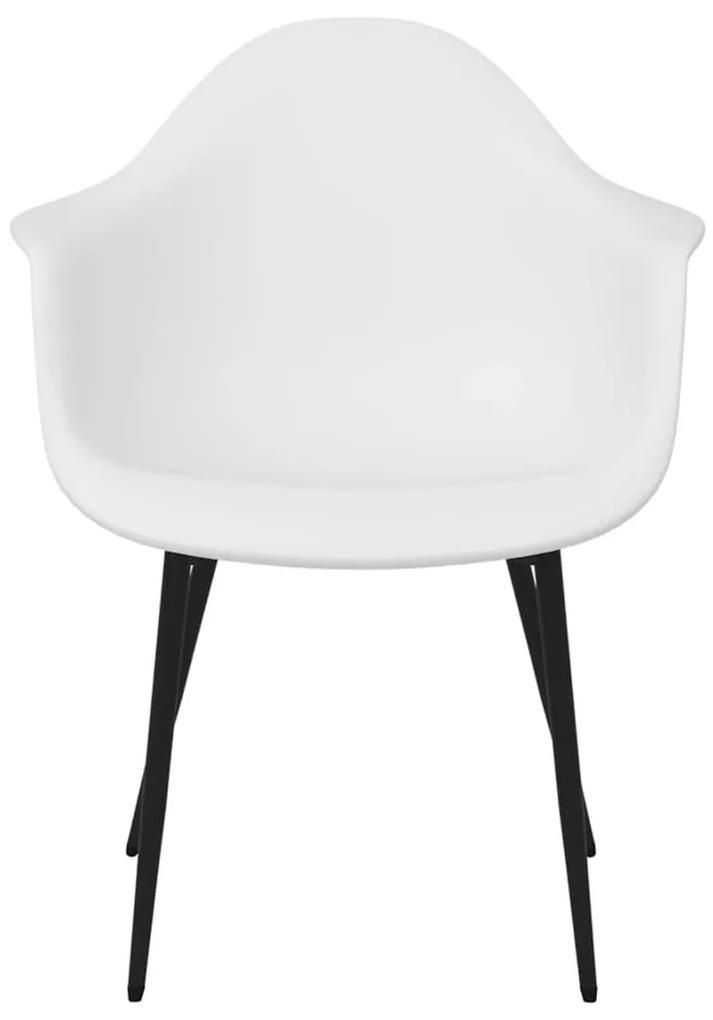 Cadeiras de jantar 2 pcs PP branco
