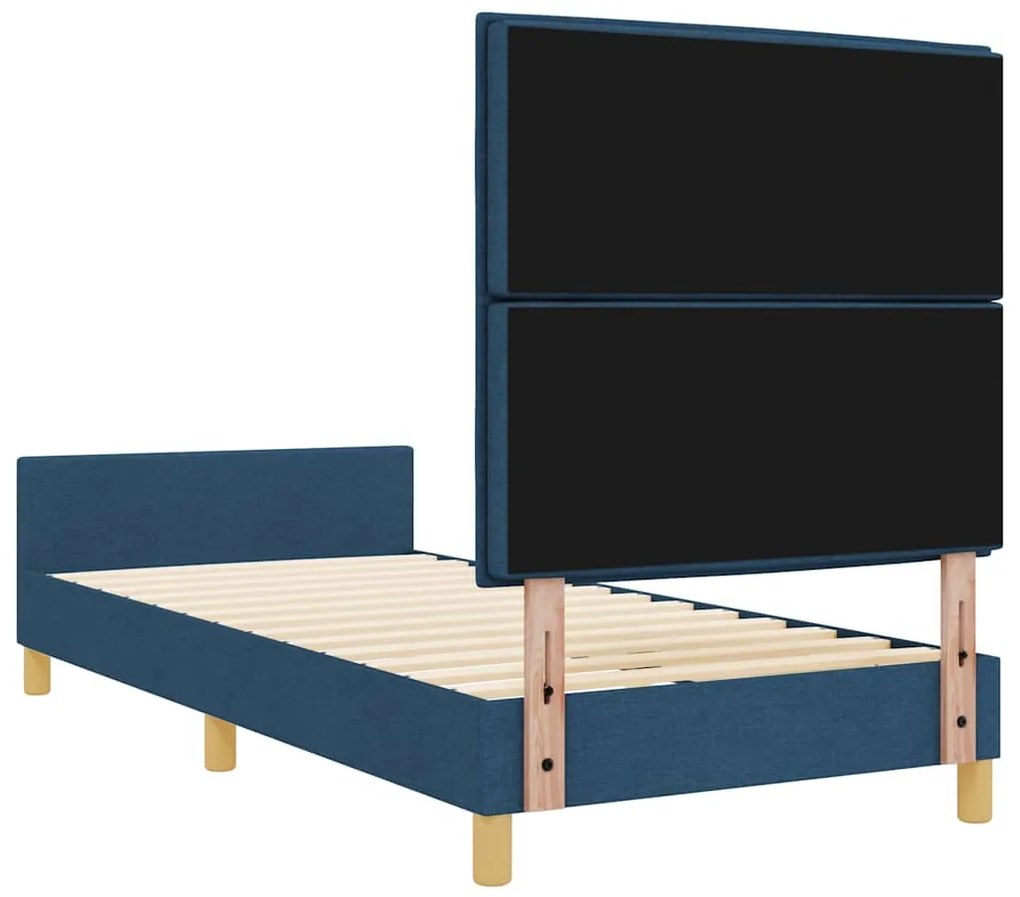 Cama vidaXL Azul 90x200 cm Tecido