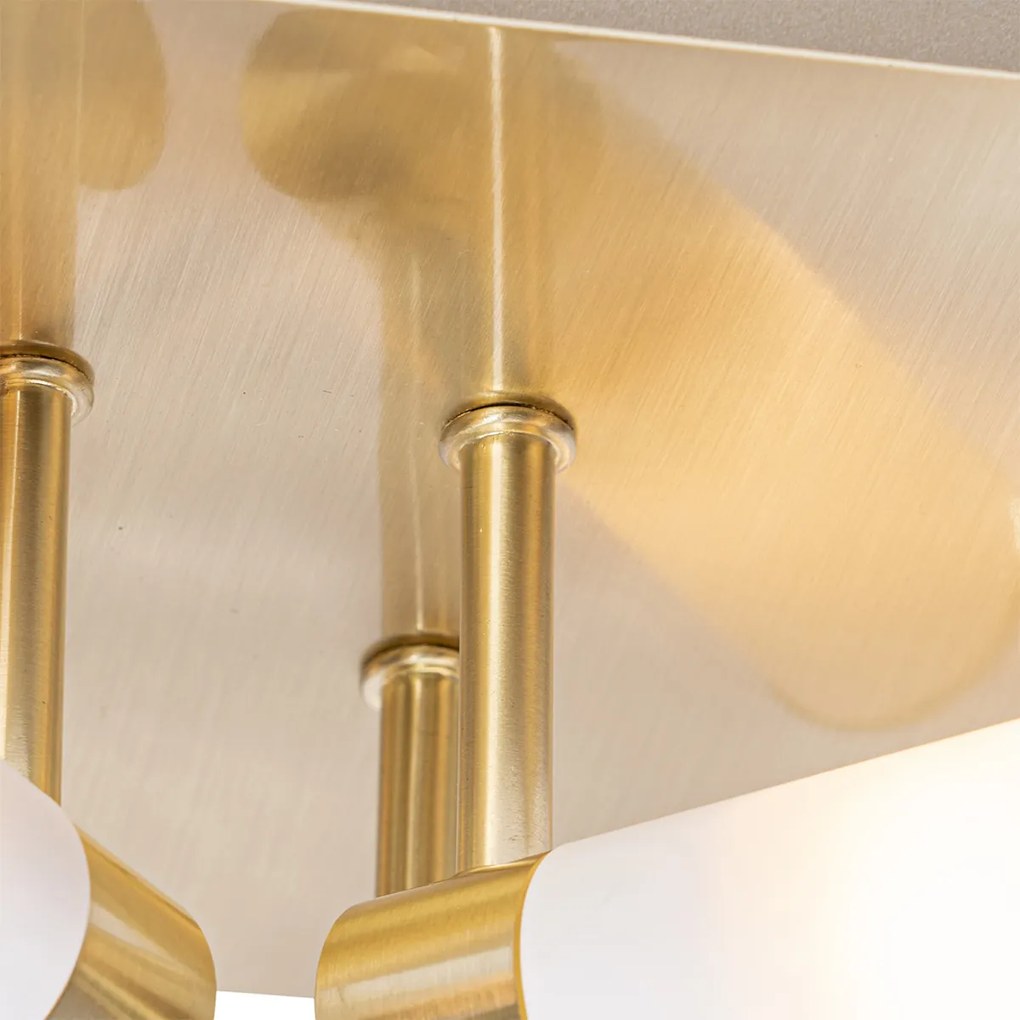 Candeeiro de teto moderno para casa de banho em latão 4 luzes IP44 - Bath Moderno