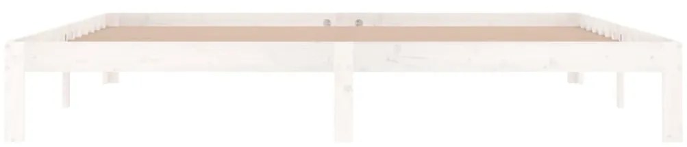 Estrutura de cama 200x200 cm pinho maciço branco