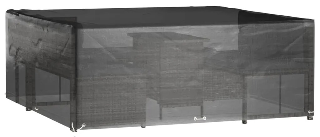 Capas p/ mobília de jardim 2 pcs 16 ilhós 250x250x90cm quadrado