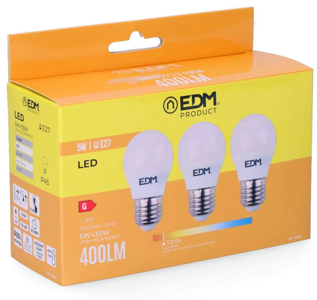 Lâmpada LED Edm E27 5 W G (3200 K)