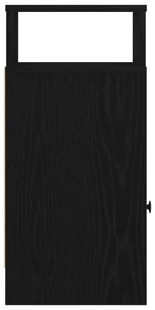 Mesa de cabeceira com gaveta 25x31x66 cm preto
