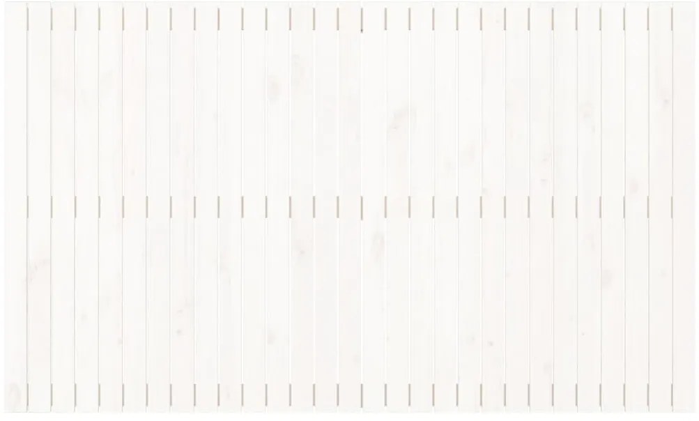Cabeceira de parede 185x3x110 cm madeira de pinho maciça branco