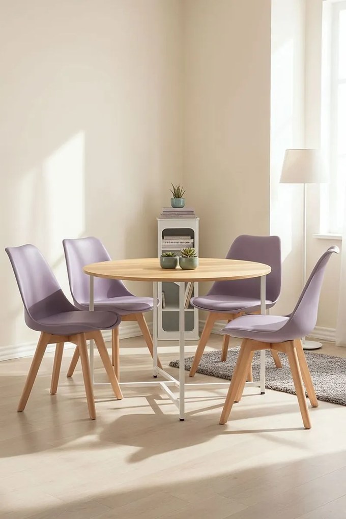 Pack 4 Cadeiras Synk Basic - Lavanda