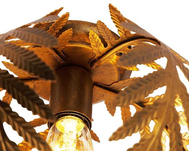 LED Candeeiro de teto inteligente vintage dourado 24 cm com WiFi ST64 - Botanica Retro,Rústico