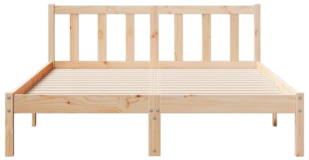 Cama extra longa sem colchão 140x220 cm madeira de pinho maciça