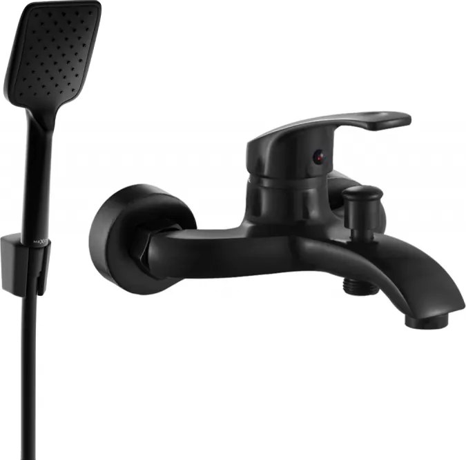 Mexen Fabia R62 torneira de banheira com conjunto de chuveiro, preta - 74653R62-70