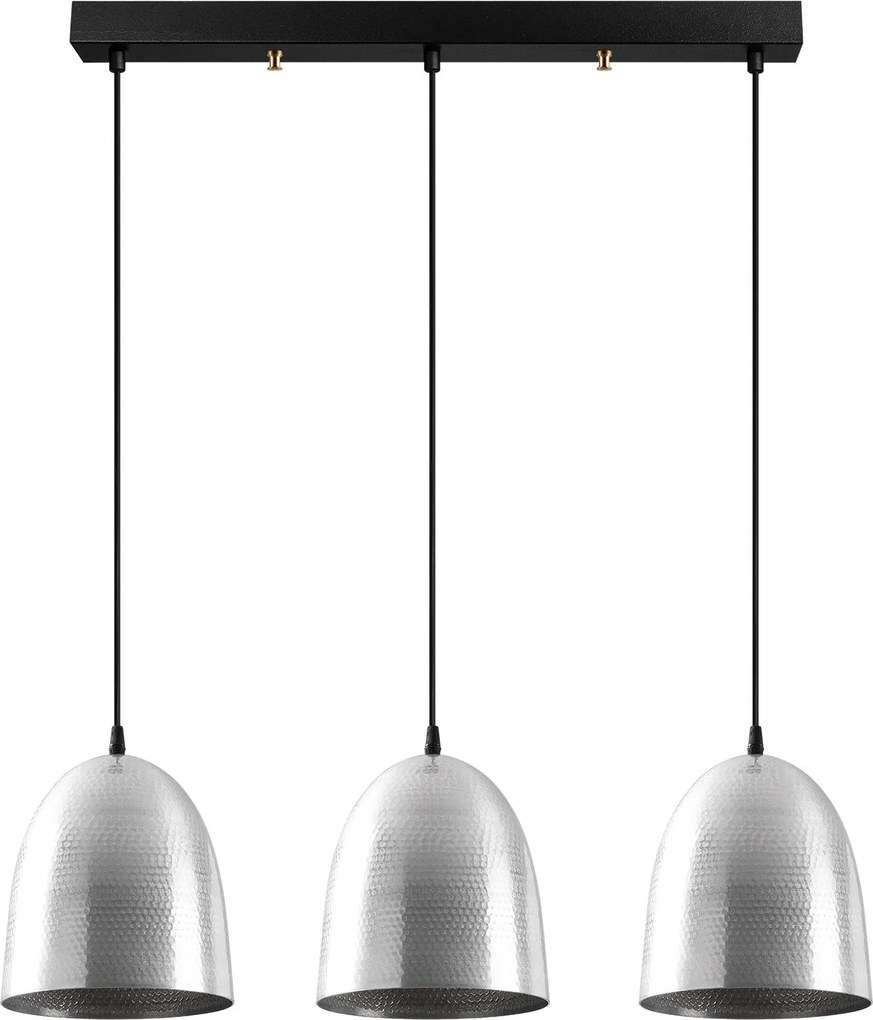 Candeeiro Suspenso Tattoo – Prateado – 70 x 20 cm