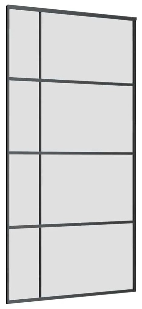 Porta desliz. c/ conj. ferragens 102,5x205cm vidro ESG preto