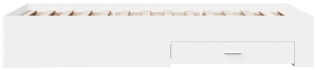 Estrutura cama c/ gavetas 75x190 cm derivados de madeira branco