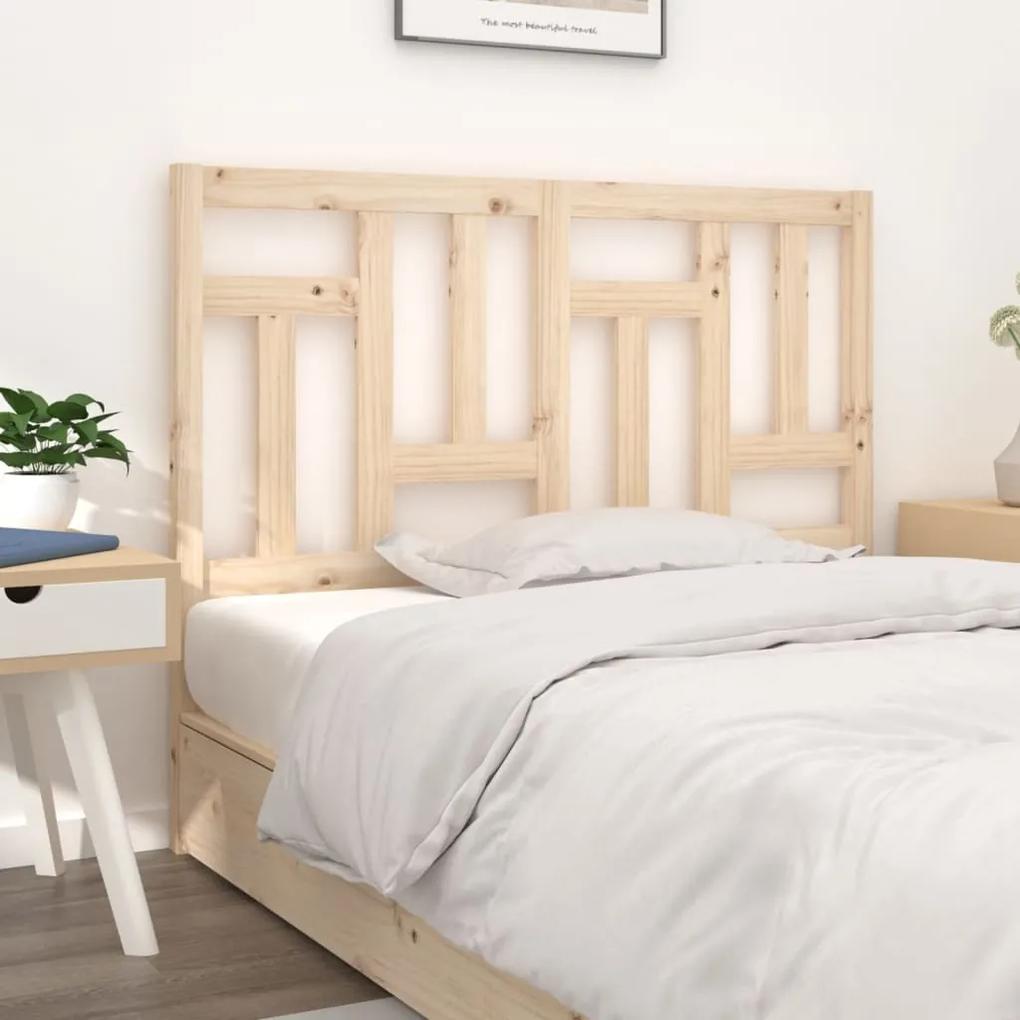 Cabeceira de cama 125,5x4x100 cm madeira de pinho maciça