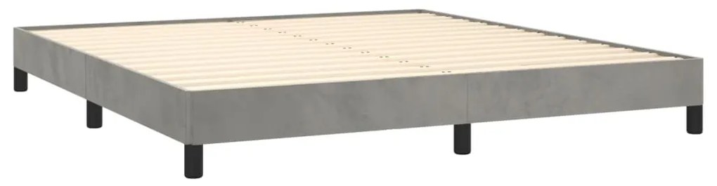 Estrutura de cama sem colchão 180x200 cm veludo cinzento-claro