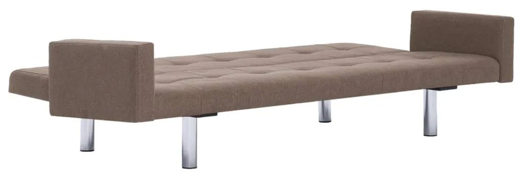 Sofá-Cama Luppin em Tecido - Castanho - Design Moderno