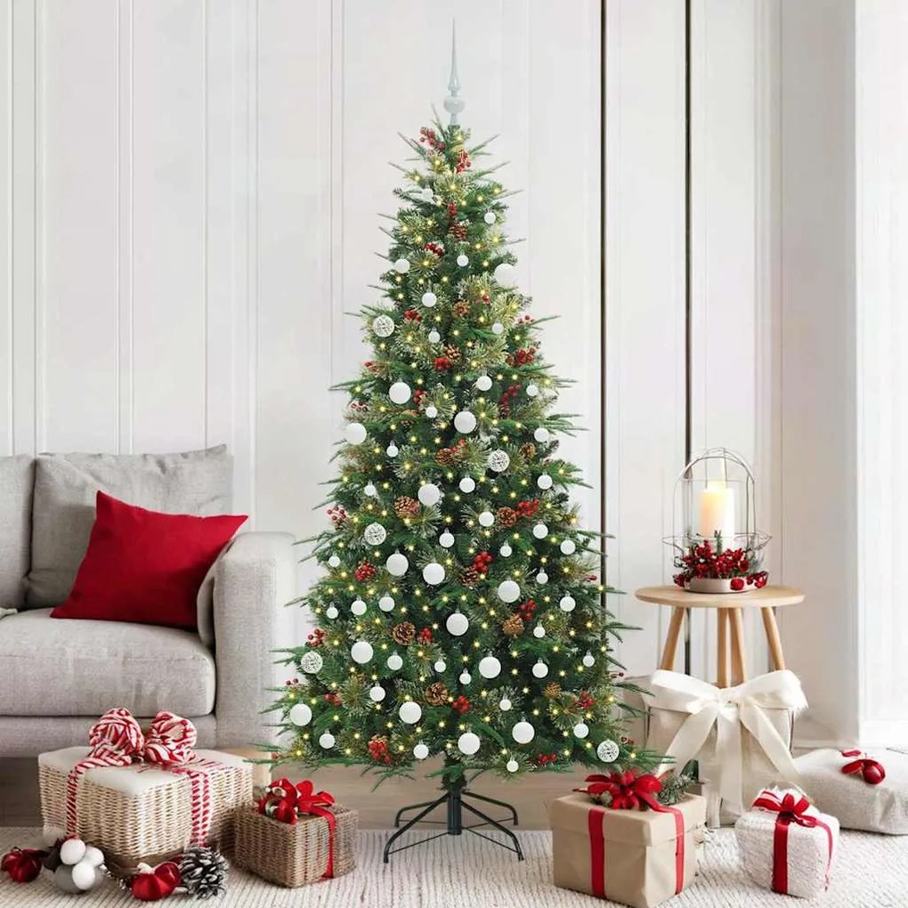 vidaXL Árvore de Natal Articulada Artificial Verde 180 cm PE e PVC