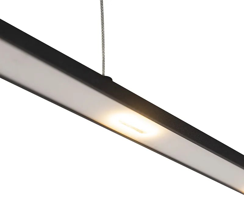 Candeeiro de suspensão design preto com LED e dimmer tátil - Platina