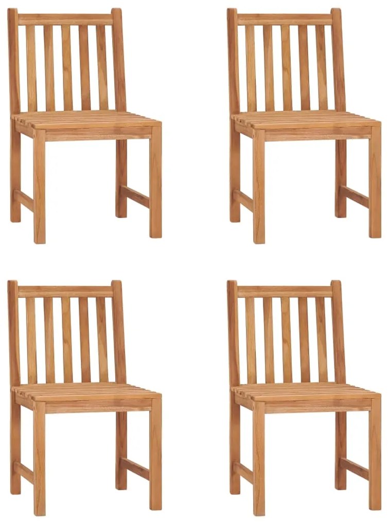 5 pcs conjunto de jantar p/ jardim madeira de teca maciça