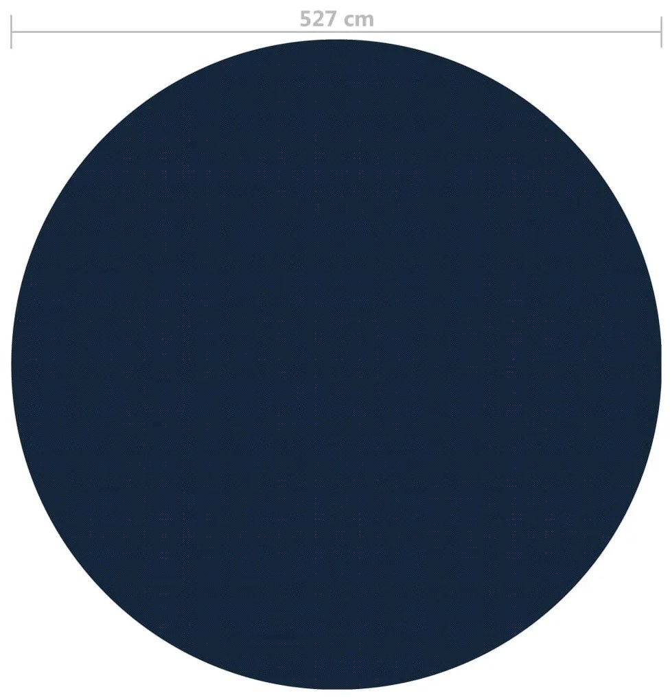 Película p/ piscina PE solar flutuante 527 cm preto e azul
