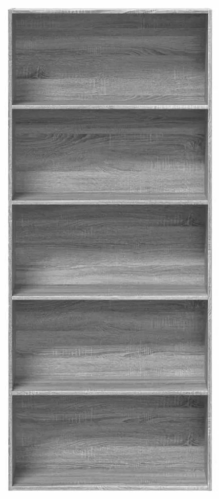 Estante 80x30x189 cm derivados de madeira cinzento sonoma
