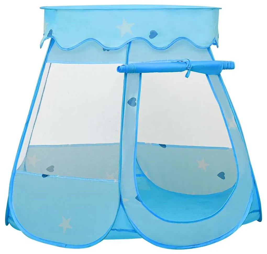 Tenda de brincar infantil com 250 bolas 102x102x82 cm azul