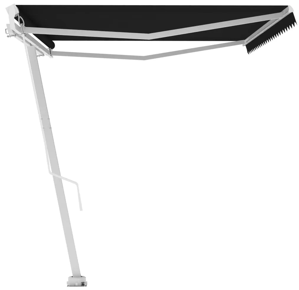 Toldo retrátil manual independente 500x300 cm antracite
