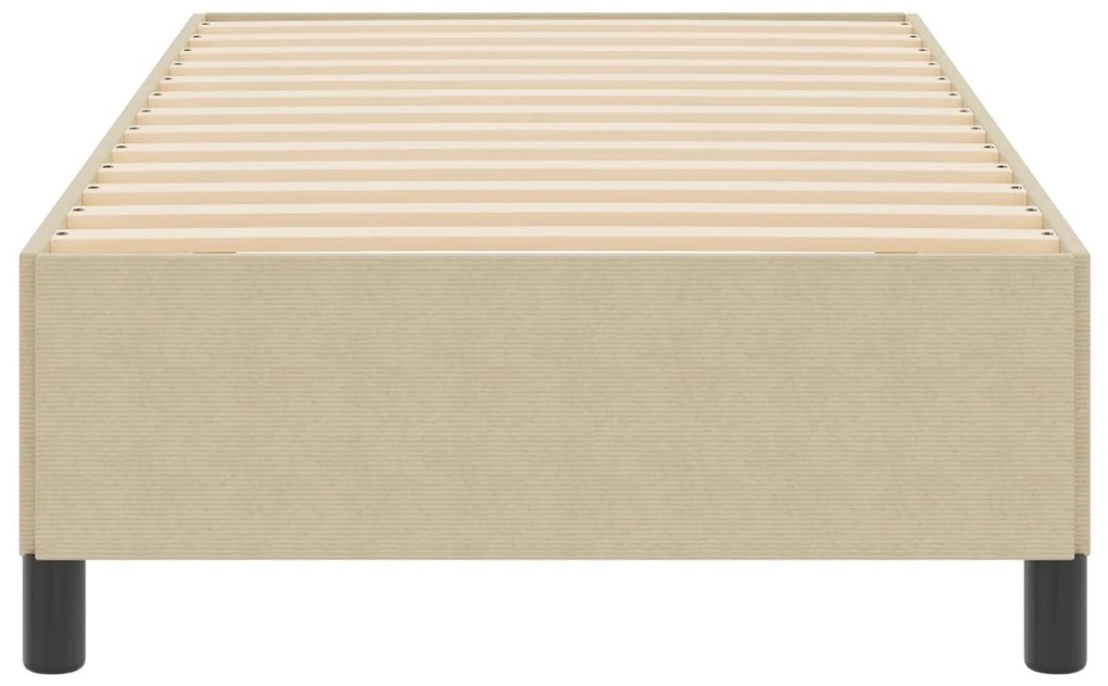 Estrutura de Cama Verde Claro Cinza 90x200 cm Tecido de Veludo Canelad