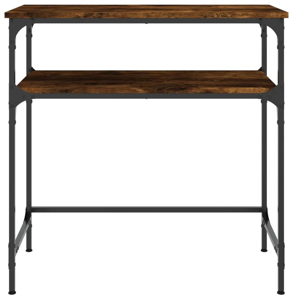 Mesa consola 75x35,5x75 cm derivados de madeira carvalho fumado