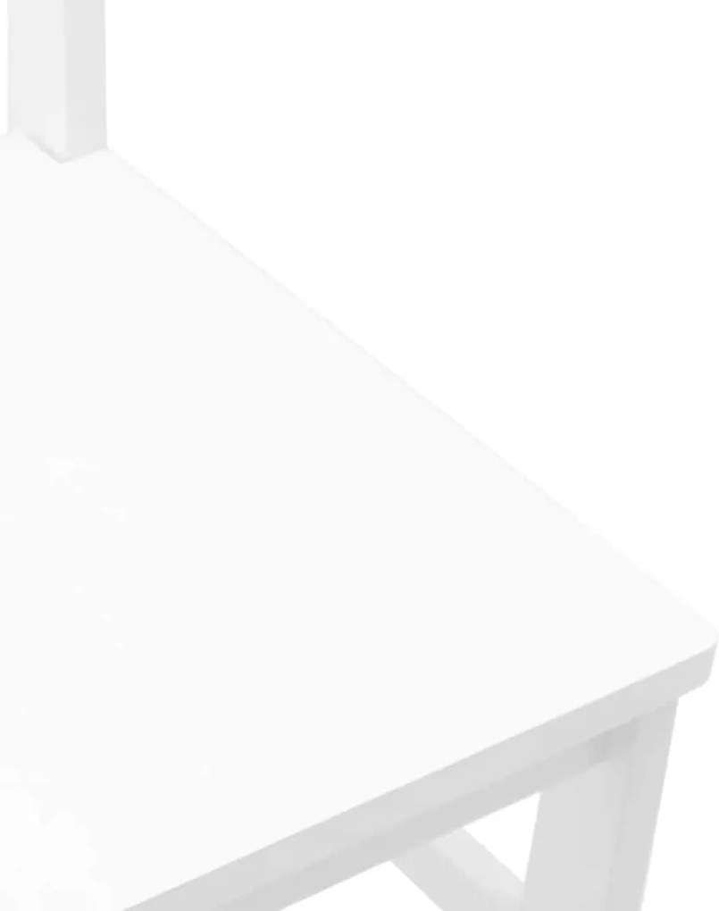 Cadeiras de jantar 2 pcs madeira de seringueira maciça branco