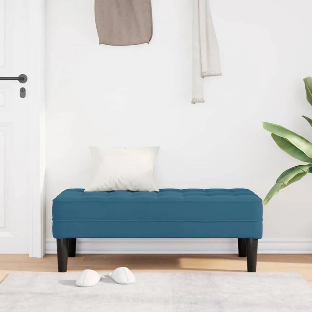 Banco Azul 113x57x39 cm Veludo