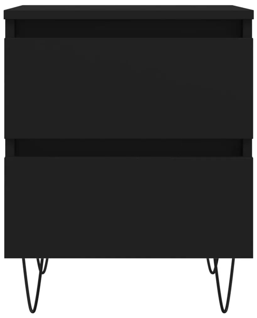 Mesa de cabeceira 40x35x50 cm derivados de madeira preto