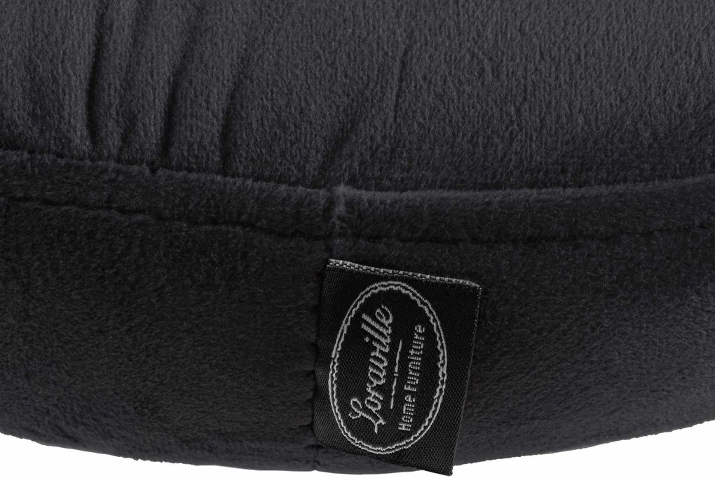 Banco de bar Ponte em veludo e com estrutura branca 38,5 x 60-81 x 38,5 cm Preto