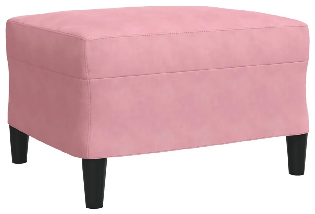4 pcs conjunto de sofás com almofadões veludo rosa