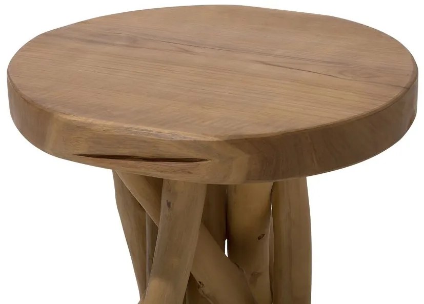Mesa de apoio em teca MERRITT Beliani