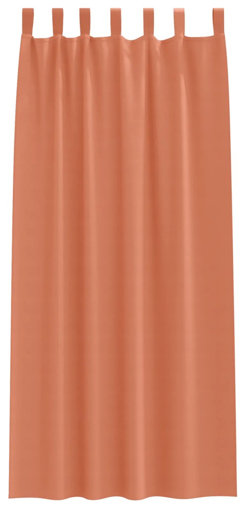 Cortinas opacas 2 pcs Terracota 245 x 140 cm Poliéster