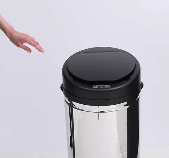 Caixote do lixo Balde do Lixo 50 L Sensor Detetor Movimento Automático Balde Aço